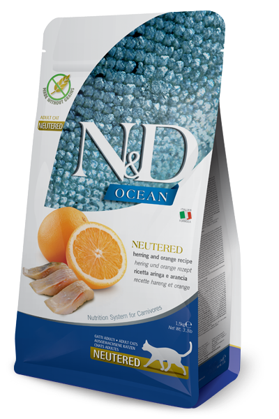 Farmina N&D Ocean Grain Free Neutered Aringa 300g Crocchette Gatti Sterilizzati Farmina N&D Ocean Grain Free Neutered Aringa 300g Crocchette Gatti Sterilizzati